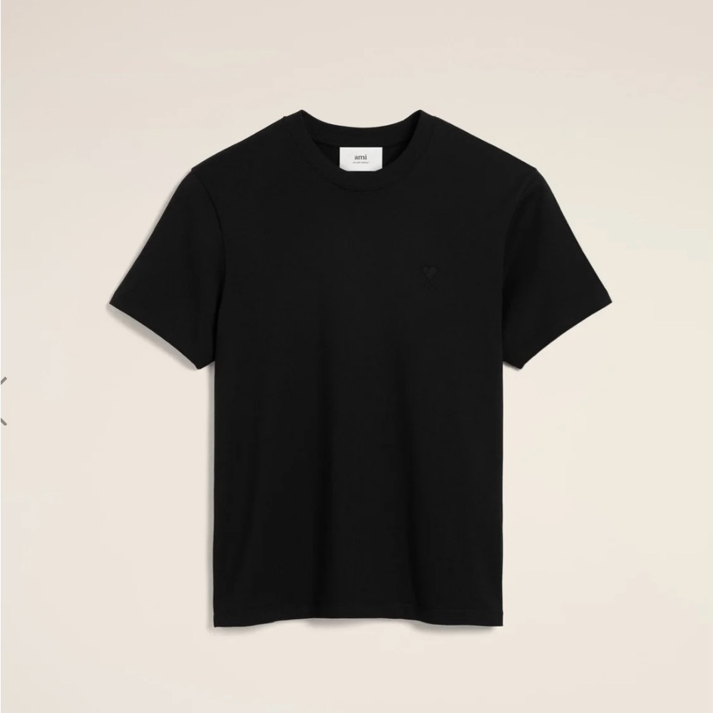 MEN’S BLACK COTTON AMI DE COEUR T-SHIRT